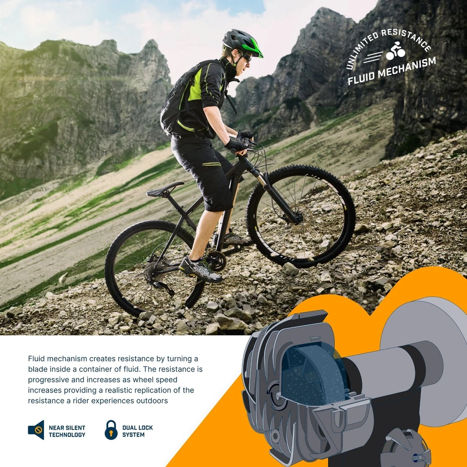 Alpcour Portable Stainless Steel Indoor Fluid Bike Trainer Stand - Image 3 of 4