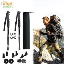 2X Hiking Trekking Poles Nordic Walking Sticks Adjustable Anti-shock Alpenstock