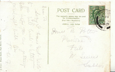 Genealogie Postkarte - Potter - Prestone - Firle - in der Nähe von Lewes - Sussex - Ref 5274A