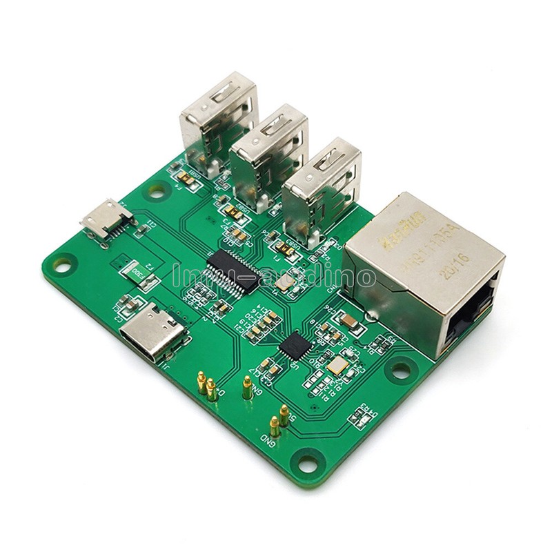 Network Hub Expansion Board USB to Ethernet Hub For Raspberry Pi Zero NEW