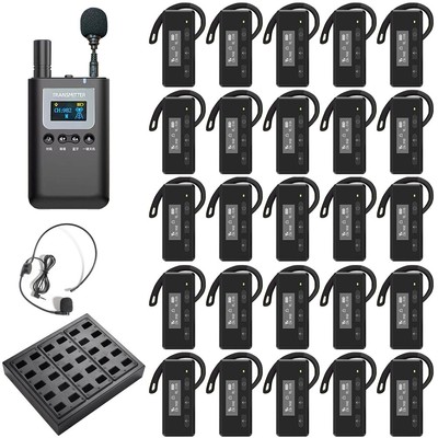 Wireless Tour Guide System 2.4G Bluetooth Function for Teaching Magnetic Chargin