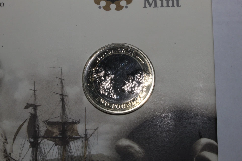 2009 The Royal Mint Charles Darwin UK Brilliant Uncirculated Two Pounds £2 Coin - Image 2 of 4