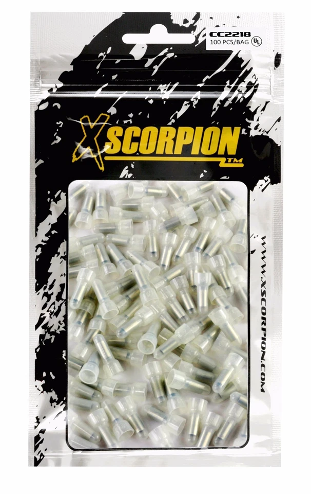  100 PCS 22-18 Gauge Transparent Closed End Crimp Cap Caps Wire UL Approved PACK - Image 2 of 2