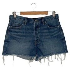 BDG Shorts Womens 27 Boyfriend Low Rise Urban Outfitters Button Fly Cutoff Blue