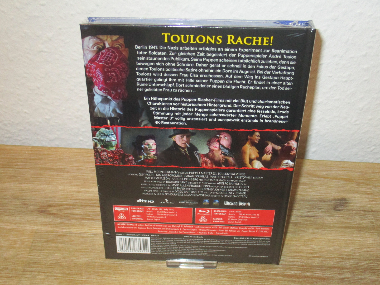Puppet Master III: Die Rache des André Toulon (Cover C) – 4K Mediabook (UHD + Blu-ray Disc)