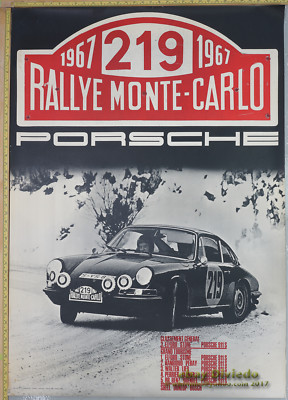 1967 Rallye Monte Carlo Porsche Genuine Dealer Factory Poster Original Strenger