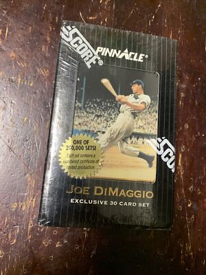 1993 Score Pinnacle Joe DiMaggio 30 Cards Set in Tin Can New