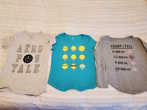 3 pc Lot shirts tops sz 10-12 Aeropostale Justice S.
