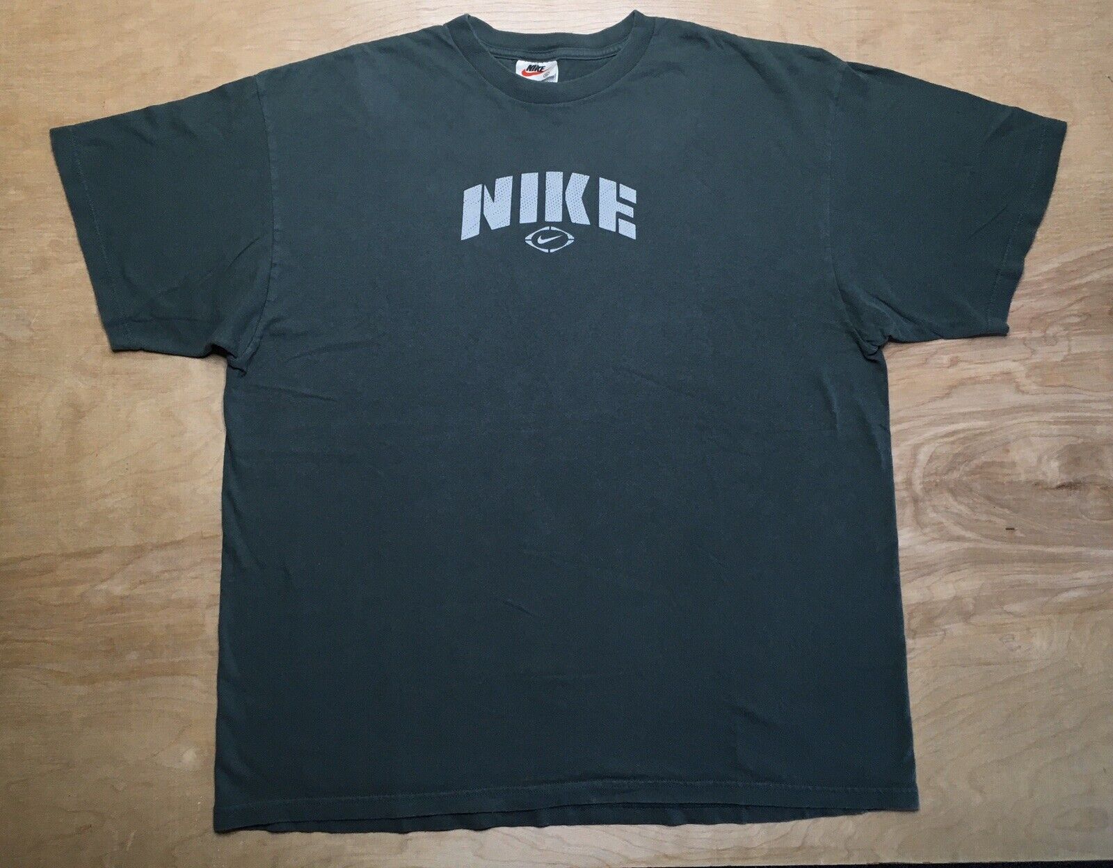 Nike Tshirt Mini Center Swoosh Block Letter Shirt… - image 1