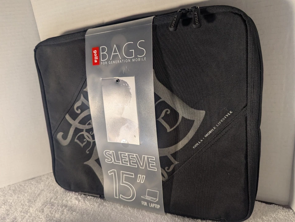 NUEVA GENERACIÓN CLAN MOBILE G612 15" Funda para Laptop Negra MANGA ACOLCHADA GOLA Foto 2 de 4