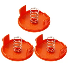 Lawn Mower Head Cap Grass Trimmer Parts 3pcs Brush Cutter Spool Line Cover