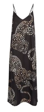 Desmond & Dempsey Print Square Neck Jaguar Nightdress Navy Size Small