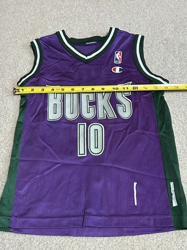 Sam Cassell Milwaukee Bucks Basketball Jersey Champion Youth Kids Small Vintage - Picture 8 of 8