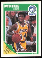 1989-90 Fleer #94 David Rivers Rookie Minnesota Timberwolves RC Card. rookie card picture