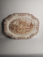 Vintage Embossed Johnson Brothers England Majesty Turkey Platter Thanksgiving