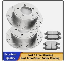 REAR Disc Rotors Brake Pads Fit Dodge Caliber Mitsubishi Lancer Jeep Compass Kit