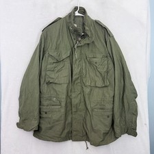 Vintage US Army M65 Jacket Men M Green Full Zip Militray Vietnam Era 70s