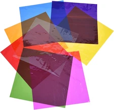 104 Pcs Colored Cellophane Sheets for Crafts, 7.5 X 7.5 Inch, Multicolor