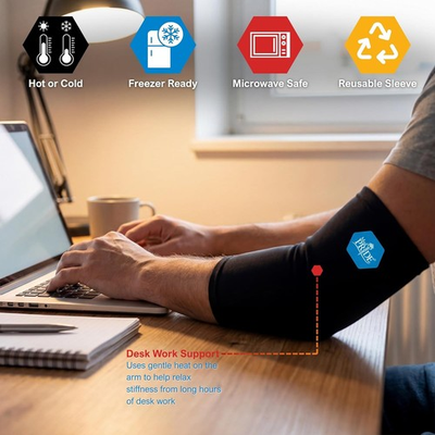 #ad MedPride Hot Cold Compression Sleeve Gel Ice Pack Knee Elbow Pain Therapy 2 12ct $79.29
