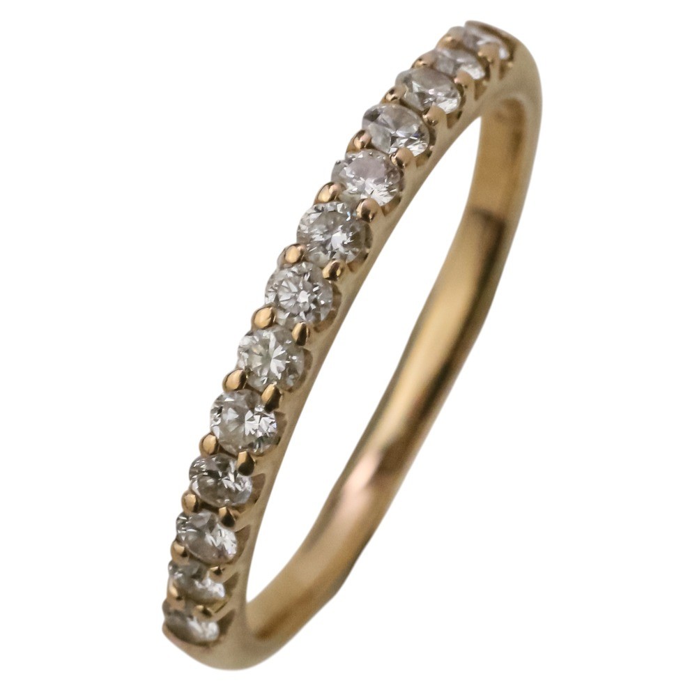 Vendome Aoyama K18 Diamond 0.23ct Half Eternity Ring, EU47, Gold