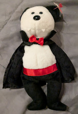 Ty Halloweenie Beanie Baby VAN PYRE 8" the Bear Halloween Dracula 