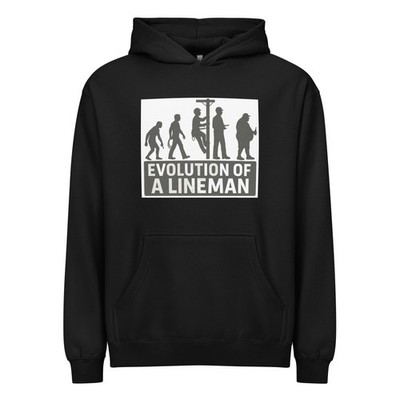 Evolution of a Lineman Men s Sweatshirt Gift for Journeyman Apprentice Retired