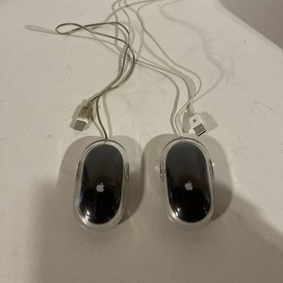 2 Apple Pro Mouses M5769 Wired USB Optical Mouse Black Tested, Working