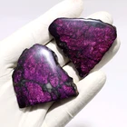 Peaks Of Transformation~ 2 PC Natural Purpurite Violet Flash Crystal Palm Slabs