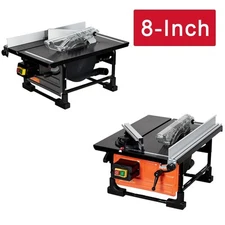 8-Inch Compact Portable Table Saw for Jobsite 6.7-Amp Copper Motor Speed 3576RPM