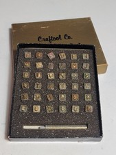 Vintage Craftool Co. Alphabet Numbers Leather Crafting Stamps 1/4" Set 8137