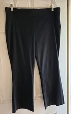 COUNTERPARTS Stretch Woven Crop Pants - 14P - Flat Elastic Waist, Straight Leg