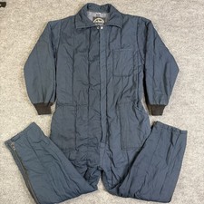 Vintage 80s All Weather Outerwear Coveralls Mens Medium Blue Jumpsuit USA Made