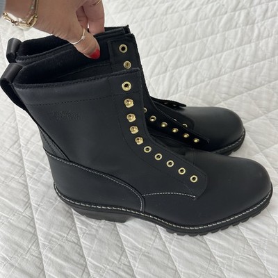Mason Work America Shoe Boots Size 15 E4 Black Leather Regular Toe Logger NWOT