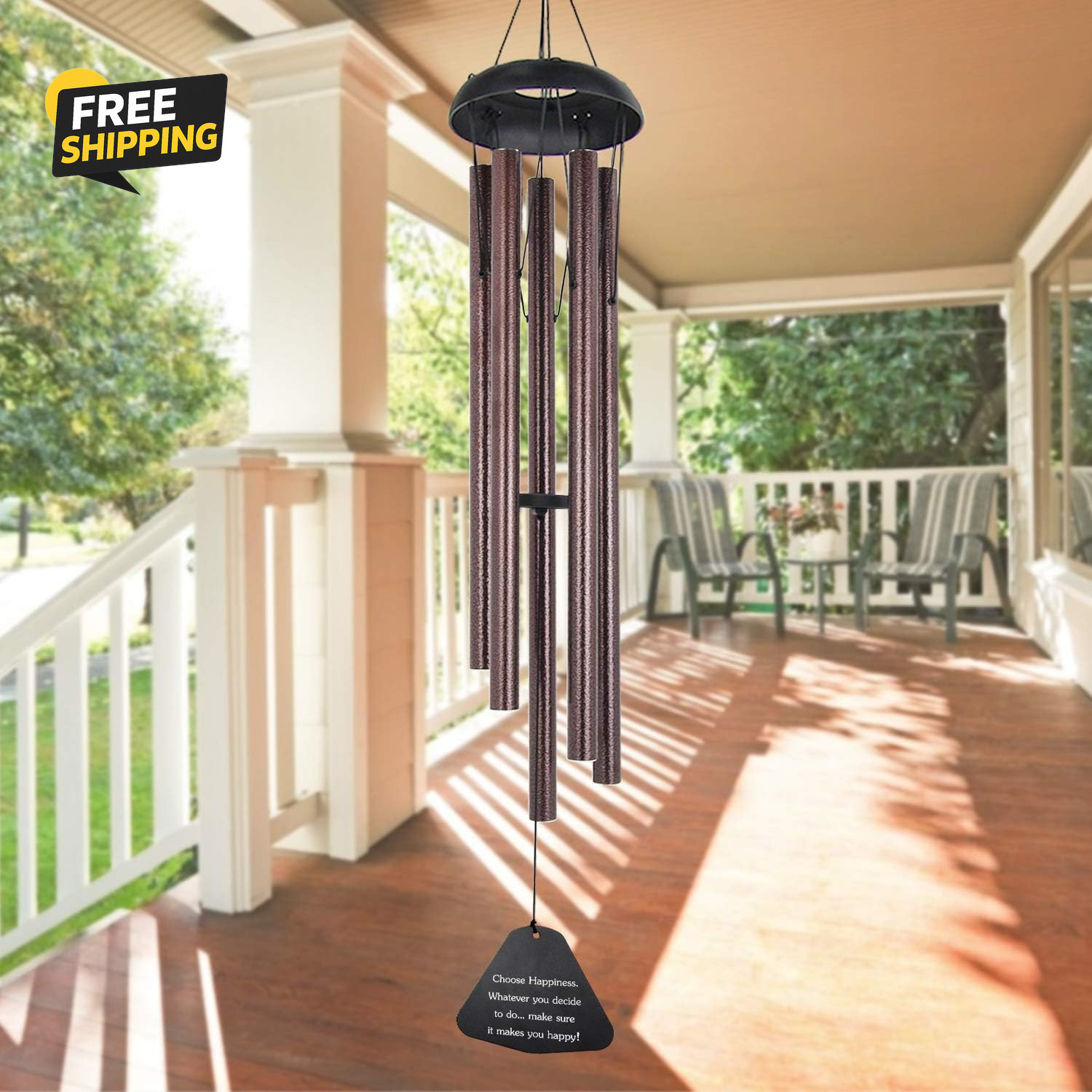 Sympathy Wind Chimes Outdoor Large Deep Tone,36" Handmade Large Wind Chimes