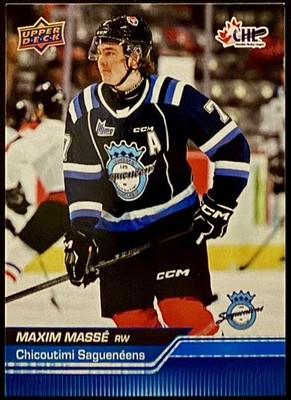 Maxim Masse Rookie 2023-24 Upper Deck CHL #243 Blue (RC) Anaheim Ducks