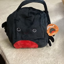 Squishmallows 12 Inch BELLA the Spider Halloween Treat or Treat Pail Plush NWT