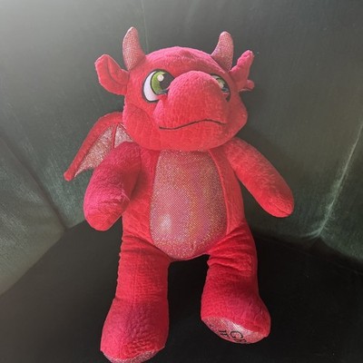 BAB Red Dragon Plush Build A Bear Toy Magic Quest 14X11  Great Wolf Lodge wings