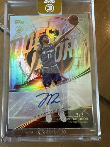 2025-26 Topps 3 Quest For Glory Autograph Rookie Jase Richardson (AU, RC) 2/3