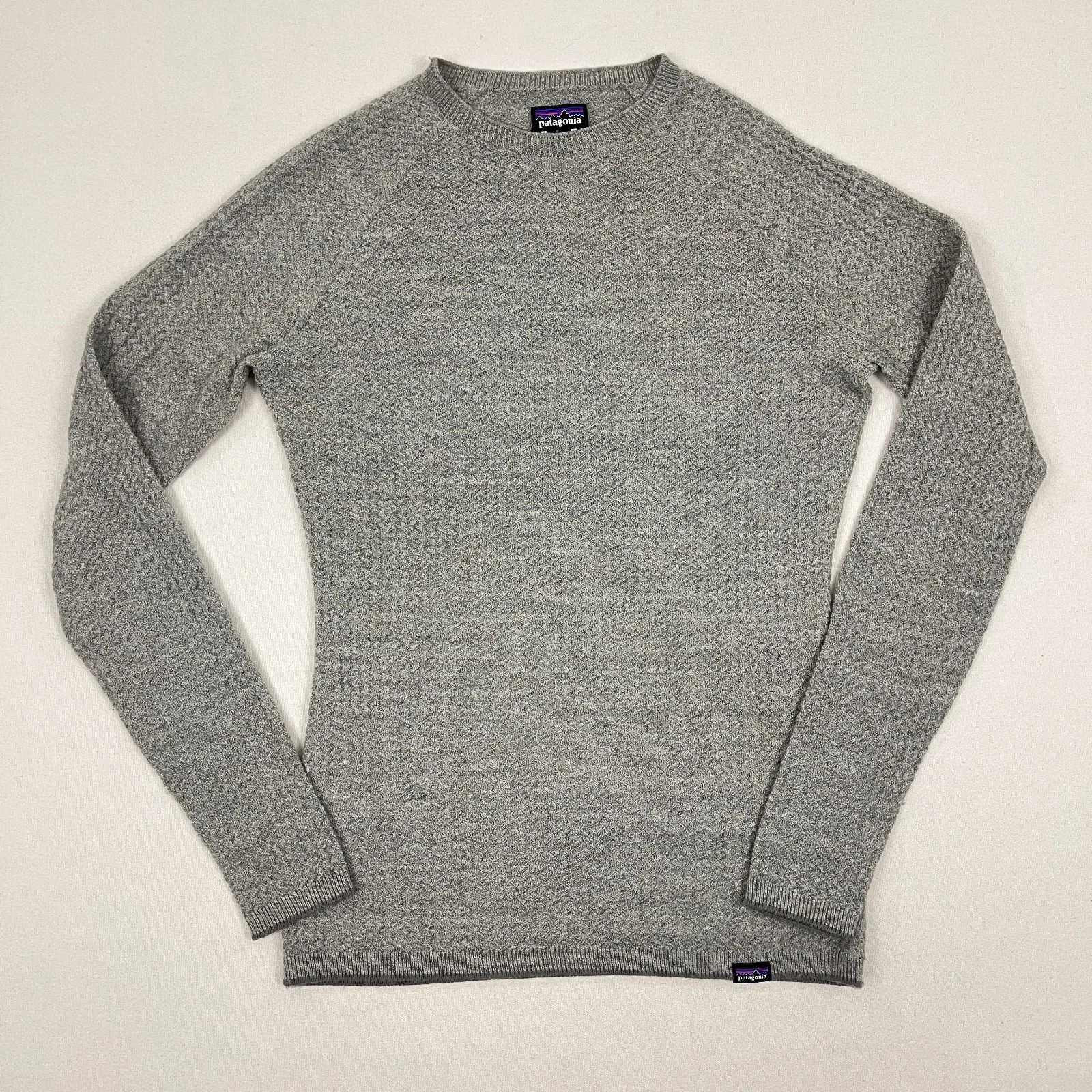 Patagonia Capilene Air Crew Womens S Merino Wool Base Layer Hiking Gray 36525