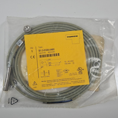 New TURCK Bi1,5-EG08-AN6X Proximity Sensor Quick Disconnect Unit Cable 4602340