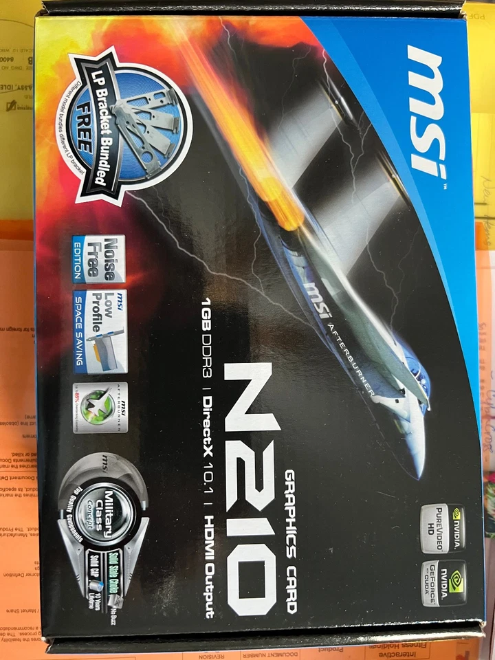 Tarjeta gráfica MSI NVIDIA N210-MD1GD3H/LP 1GB DDR3 D-Sub DVI-I HDMI PCIe Foto 2 de 4