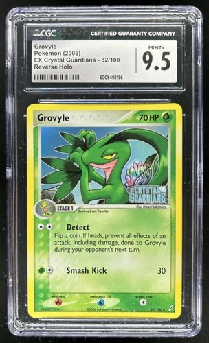 2006 Pokemon EX Crystal Guardians Grovyle Reverse Holo #32/100 CGC 9.5 MINT+