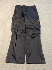 Helly Hansen Rain Pants Mens Large Black Tech Stretch Elastic Waist Wind Hiking 
