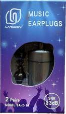 High Fidelity Concert Ear Plugs 2 Pairs Reusable Noise Cancelling -23dB