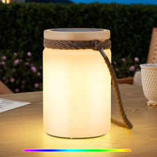 Uuffoo Solar Table Lamp Lantern Waterproof Led Outdoor Cordless Ip44 Rgb And
