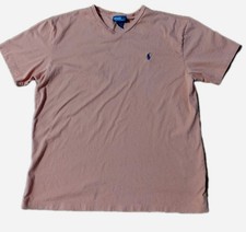 Polo de Ralph Lauren Para Hombre Naranja Manga Corta Cuello en V Talla L #814 Naranja Desteñido