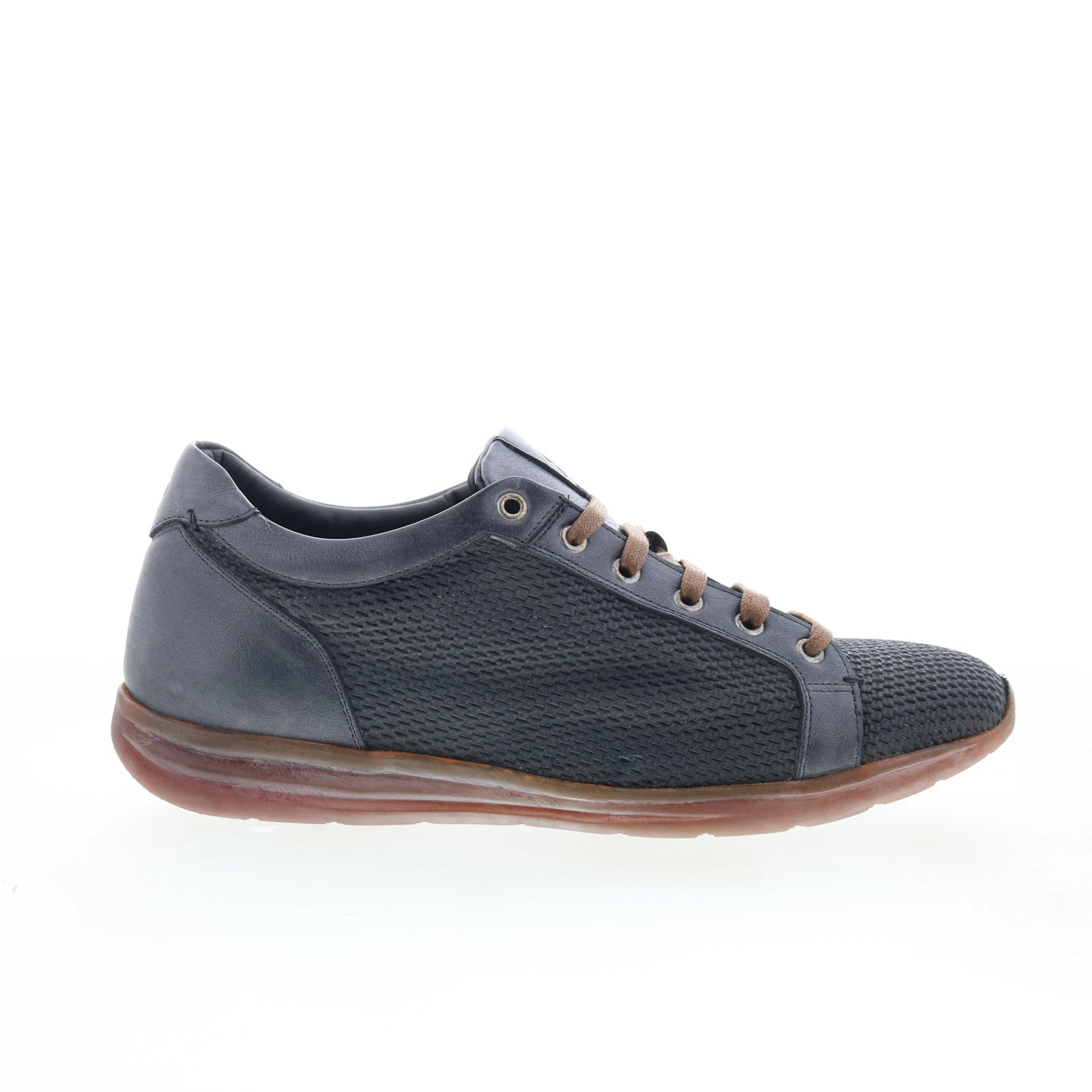 Di Bianco Bitetto Mens Gray Leather Lace Up Lifestyle Sneakers Shoes 9