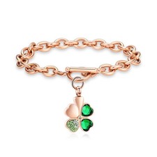 Four Leaf Clover Urn Bracelet Ashes F/ Women Adjustable Memorial Keepsake Bangle