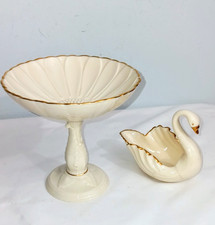 2 Pcs. Lenox  Swan Trinket, Sunflower Candy Dish