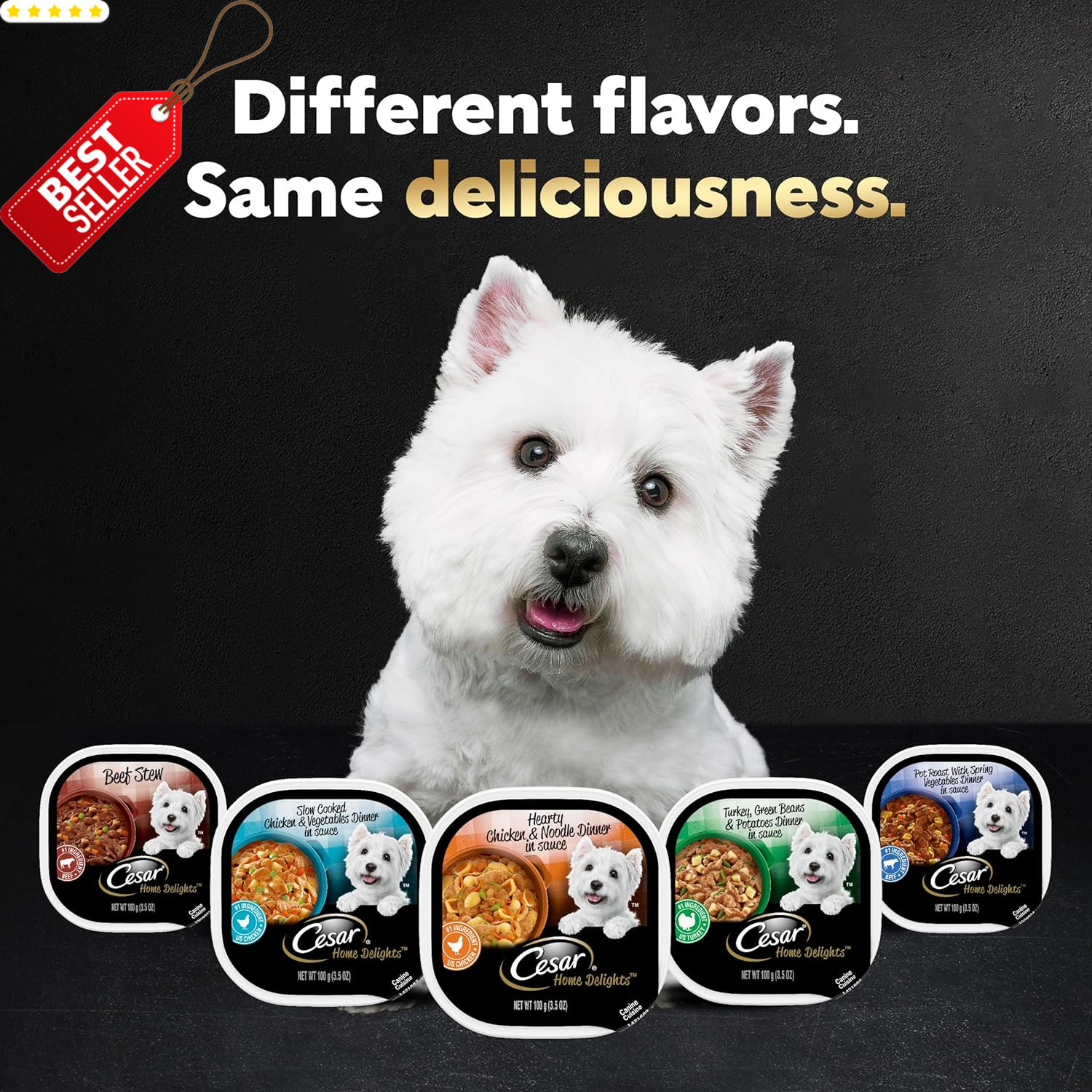 Wet Dog Food Variety Pack Home Delights Chicken Beef Turkey Stew 3.5oz 24Ct US